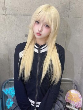 インク 渋谷(INK.) ミルクティーブロンドニュアンスウルフワンホンレイヤー渋谷