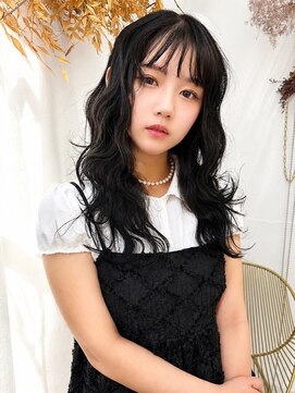 ユイマァル 岡山(YUIMARL) 岡山ラフウェーブ20代30代ダークグレージュブリーチなしカラー