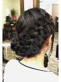 ★hair&makeR★編み込みアレンジリボンアップ