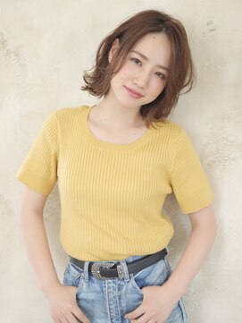 アビエクレール 河内花園(abije claire) 色っぽセンターパートボブ★20代30代50代 髪質改善