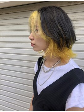 オンヌ(onnu) インナーイエロー×フェイスフレーミング×ウルフ