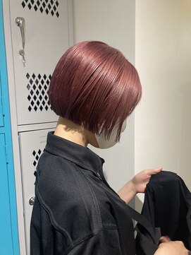 キコエル 三軒茶屋(kikoeru) 透明感ピンクベージュぷつっとボブ