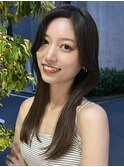 (韓国風/くびれヘア/ロングヘア/前髪/サイドバング/小顔)