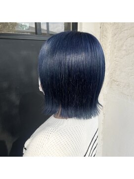 ボアップ 新居浜店(boappu) #ネイビーブルー #ブリーチ #韓国