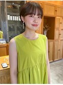 シースルーバング×ショートヘア