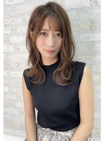 オーロ 西宮店(ORO) ブラウンベージュ　外ハネくびれミディアム