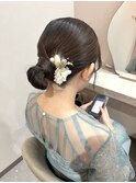 シンプル☆お洒落なタイトシニヨン