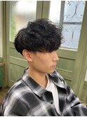マッシュ、ニュアンスパーマ、刈り上げ、メンズ