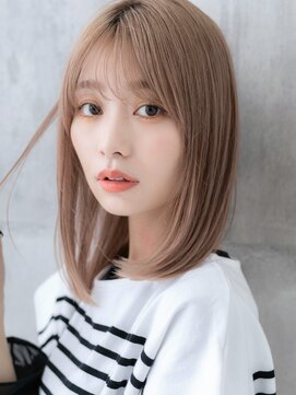 ポケット(pocket) #21/切りっぱなしボブ/エアリーロング/美髪/ピンクブラウン/仙台