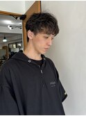 パーマ活かしたデザインカット