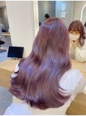 髪質改善＊くびレイヤーピンクベージュ＊美髪【Zina船橋】