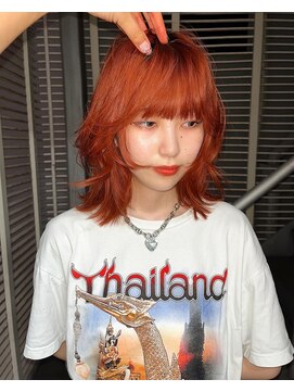 天神美容室 【KASUMI天神美容室】オレンジ×レイヤー×海外ヘア