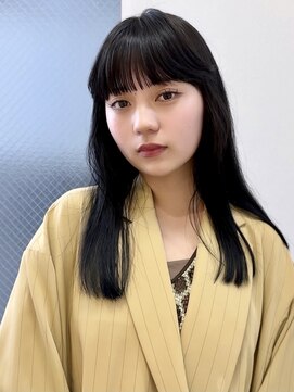 ヤイエ 青山店(yiye) 顔まわりレイヤー/ミディアム/酸性ストレート/レイヤーカット