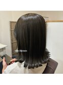 透明感カラーエメラルド×外はね