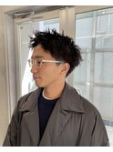 スパイキーショートピンパーマ