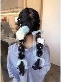 編み下ろしツインアレンジ