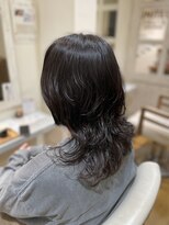 シーループユナイテッドアトリエ(C-LOOP UNITED ATELIER)&nbsp;朝が楽♪ウルフカット×パーマ×グレージュカラー【水素カラー】