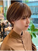 透明感ショコラベージュ/ショート/大人ショート/レイヤーカット