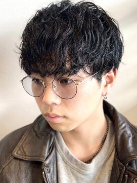 ソウル 福山駅前店(SOUL.) 波巻きパーマ ニュアンスパーマ ツーブロック マッシュ 20代