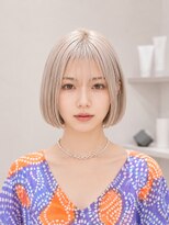エイチエムヘアーホーム 池袋2号店(H M hair home)&nbsp;ナチュラルショート/ミルクティーベージュ/シースルー/韓国/池袋