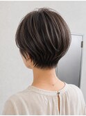 50代大人女性 ふんわり丸みショート×白髪ぼかし【芦屋川/芦屋】