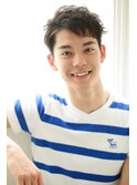さわやかツーブロックニュアンスパーマさわやかショート