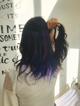 ヘアーデザインルアナ(Hair design Luana.) インナーカラー×ブルー×パープル