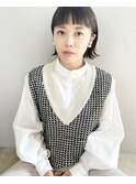 オン眉×外ハネボブ