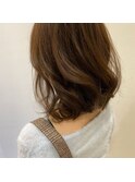 20代30代大人可愛いエアリーボブモカベージュ透明感