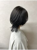 ウルフヘア/ウルフカット/くびれヘア韓国/大船駅大船/暗髪カラー