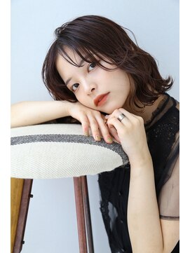 イオエ 岡本(ioe) イメチェン/フルバング/似合わせ/レッドブラウン/デジタルパーマ