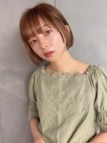 アイユー(ii+U)&nbsp;ミニボブ　フルバング　ベーシュカラー　小顔カット