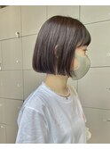 まるみボブ/王道ボブ/パープルブラウンカラー