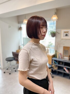 アンドチル 渋谷(AND CHILL) ミニボブ/カーディナルレッド/ブリーチなし　渋谷