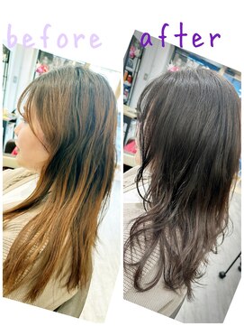 ウイ バイ ファースト 北四番丁店(u'i by first) ロングレイヤー☆チョコレートブラウン