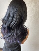 ヘア バース ラヴィエール(Hair BIRTH Laviere) カッコ可愛い、ブルー×ブルーパープル カラー