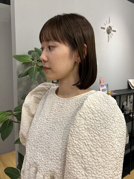 ジアン バイ ミルボン NU茶屋町+(GIEN by milbon) まとまりボブ/切りっぱなしボブ/内巻きボブ/