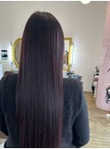20代30代　ディープパープル　髪質改善カラー　別府/大分