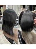 美髪矯正ボブで時短スタイリング　髪質改善　表参道
