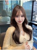 韓国ウェーブヘア前髪カットレイヤーカット髪質改善銀座
