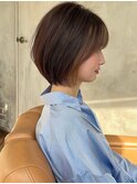似合わせ ショート ボブ 30代 40代 小顔 新宿 ひし形 前上がり