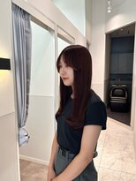 サロウィン 高崎(SALOWIN)&nbsp;秋ヘア　ボルドーブラウンと顔まわりも可愛い艶髪ワンカール