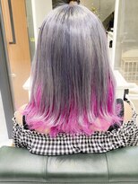 デイズ(days) 【ブリーチダブルカラー】アッシュグレージュ × 毛先ピンク原宿