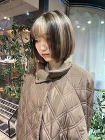 エルム 原宿 表参道(yelm)&nbsp;【ブロンドヘア×デザイン】#ダブルカラー#ケアブリーチ#韓国