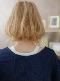 ハッシュカットハイトーンカラー金髪ウルフボブA4大宮20代30代