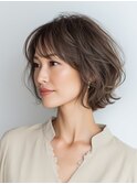クラゲヘアー/小顔/ココアベージュ/オリーブグレー/川西