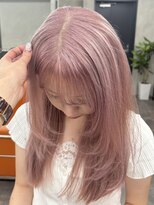 ニコ トウキョウ 渋谷(nico TOKYO)&nbsp;ミルクティーピンクダブルカラーピンクハイトーン韓国レイヤー