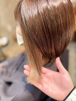 クレエ ヘアー デザイン(creer hair design)&nbsp;レイヤーカットイヤリングカラー暖色系カラーくびれヘア