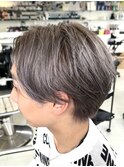 メンズセンターパート×グレージュカラー