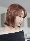 ぷつっとラインのタッセル外はねボブ
